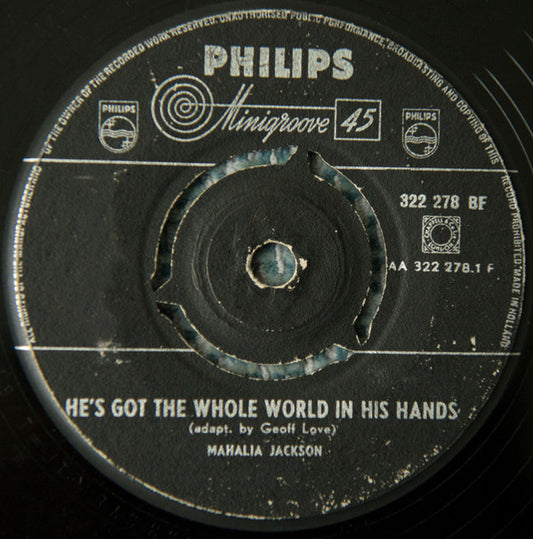 Mahalia Jackson : He's Got The Whole World In His Hands (7", Single)