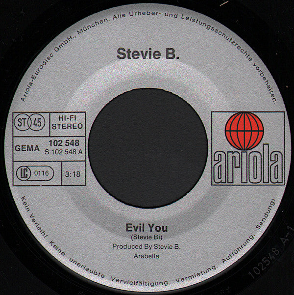 Stevie B. : Evil You (7", Single)