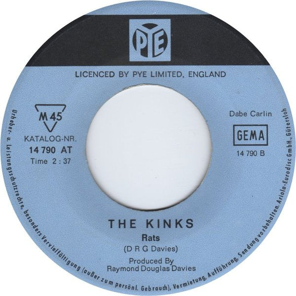 The Kinks : Apeman / Rats (7", Single, Mono)