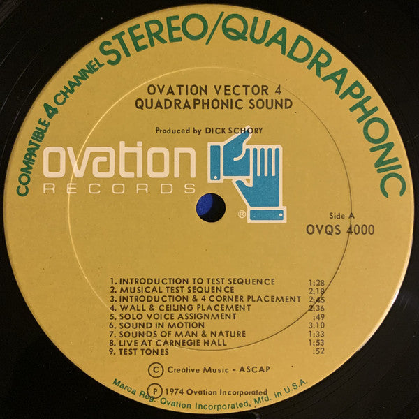 Various : Vector 4 Quadraphonic Sound (LP, Quad)