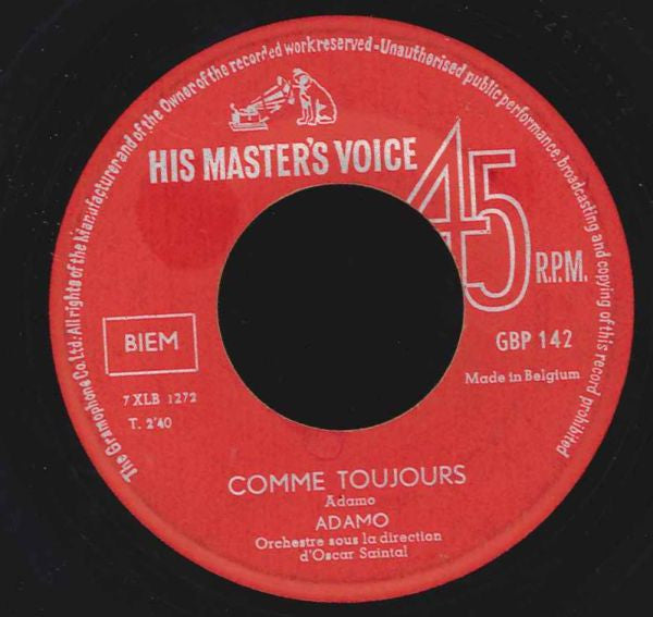 Adamo : Comme Toujours / Ceux Que J'aime (7", Single)