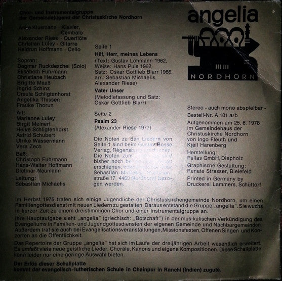 Angelia (2) : Angelia (7", EP)