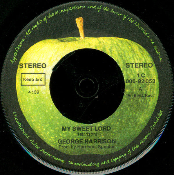 George Harrison : My Sweet Lord / Isn't It A Pity (7", Single)