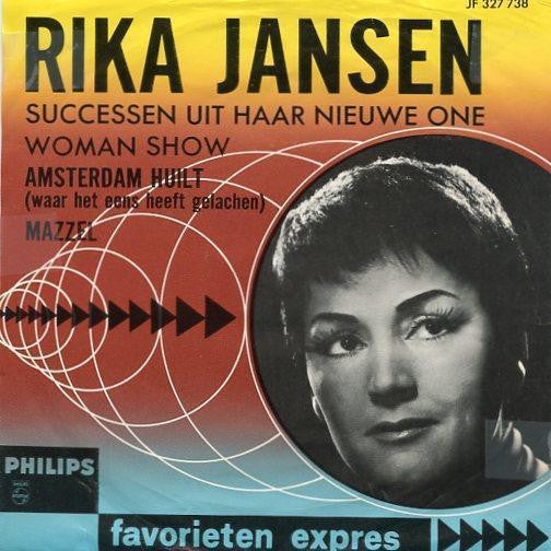 Rika Jansen : Amsterdam Huilt (Waar Het Eens Heeft Gelachen) / Mazzel (7", Mono, Red)