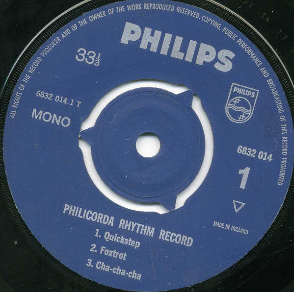 Unknown Artist : Philicorda Rhythm Record (7", Mono)