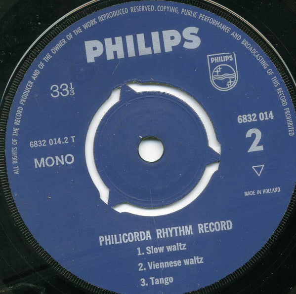 Unknown Artist : Philicorda Rhythm Record (7", Mono)