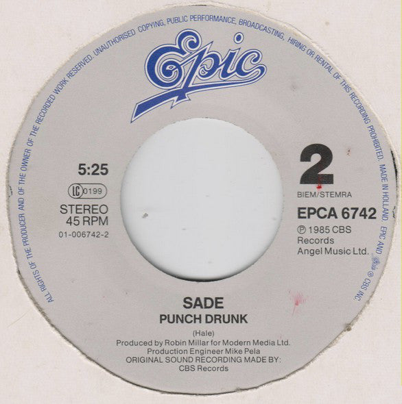 Sade : Is It A Crime? (7", Single)