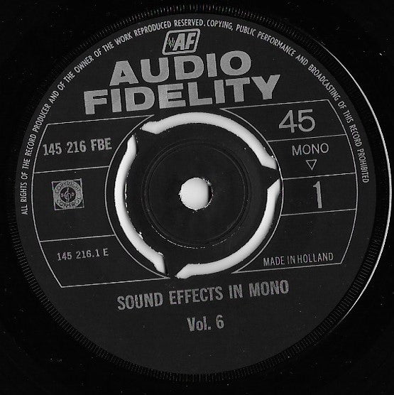 No Artist : Audio Fidelity Sound Effects No. 6 (7", Mono)