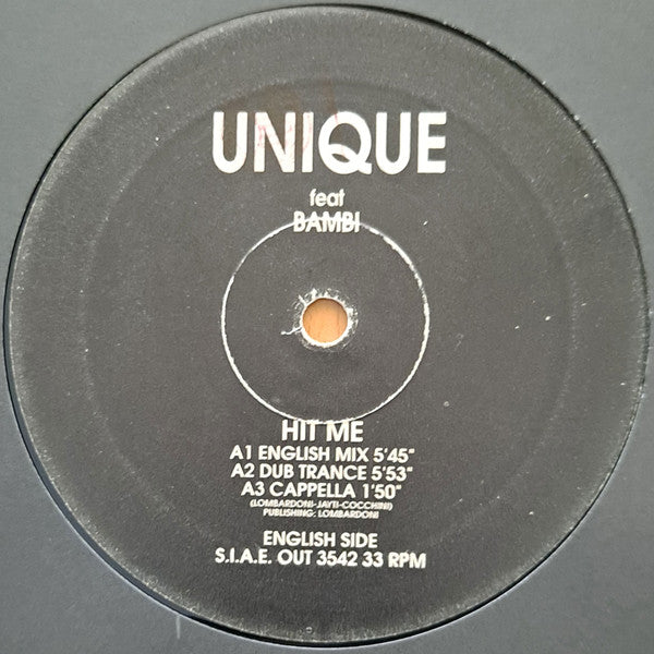 Unique (16) : Hit Me (12")