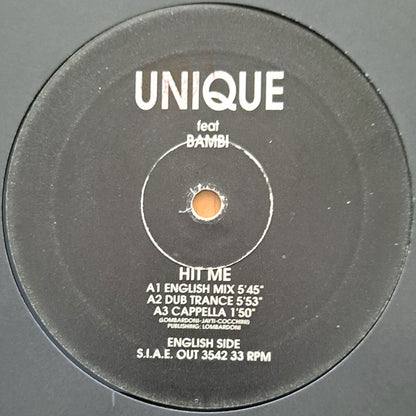 Unique (16) : Hit Me (12")