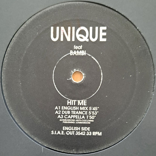 Unique (16) : Hit Me (12")