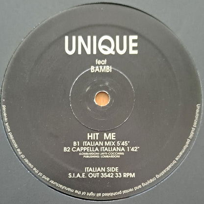 Unique (16) : Hit Me (12")