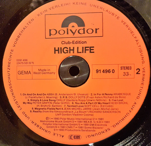 Various : High Life - Top Hits Winter '81 (LP, Comp, Club)