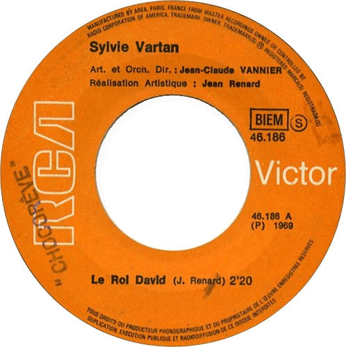 Sylvie Vartan : Le Roi David (7", Single, Jukebox)