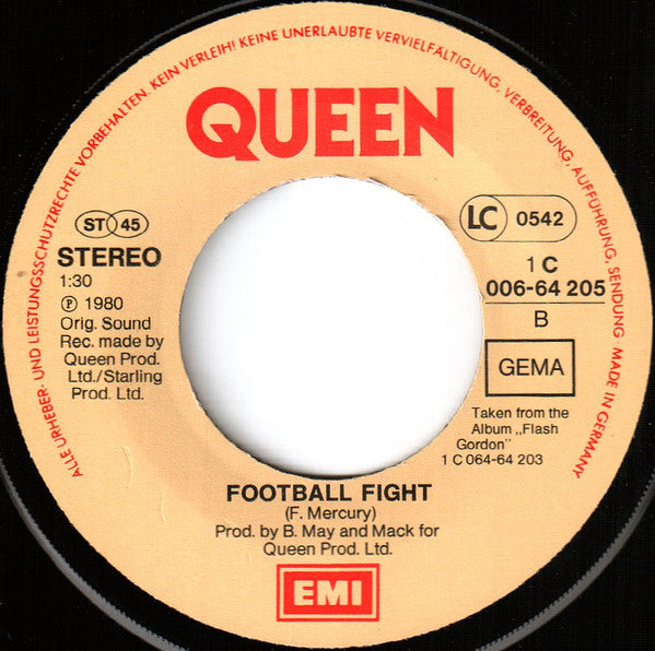 Queen : Flash (7", Single, Red)