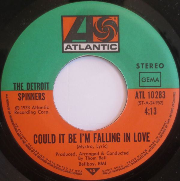 Spinners : Could It Be I'm Falling In Love (7", Single)