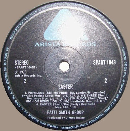 Patti Smith Group : Easter (LP, Album)