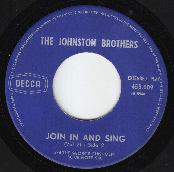 The Johnston Brothers, The George Chisholm Sour-Note Six : Join In And Sing (Vol. 2) (7", EP)