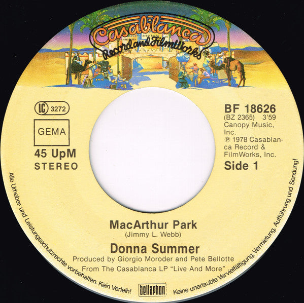 Donna Summer : MacArthur Park (7", Single)