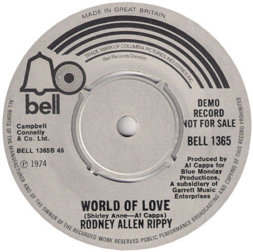 Rodney Allen Rippy : Take Life A Little Easier (7", Promo)