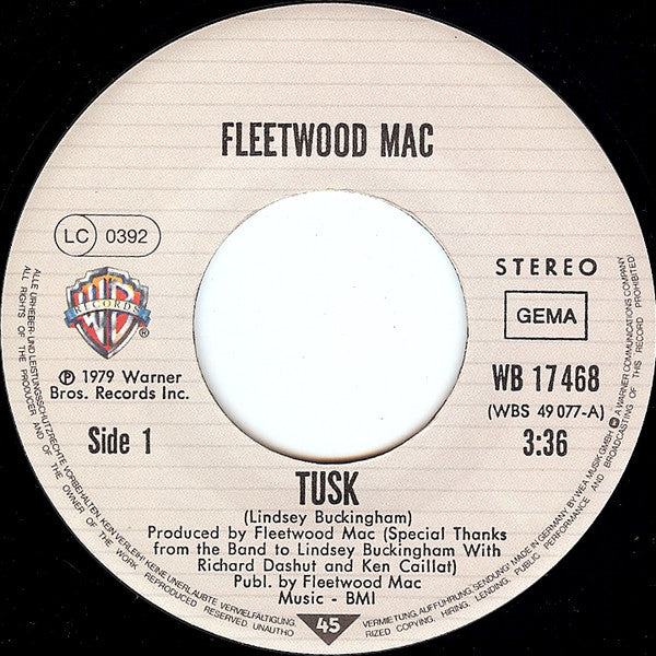 Fleetwood Mac : Tusk (7", Single)