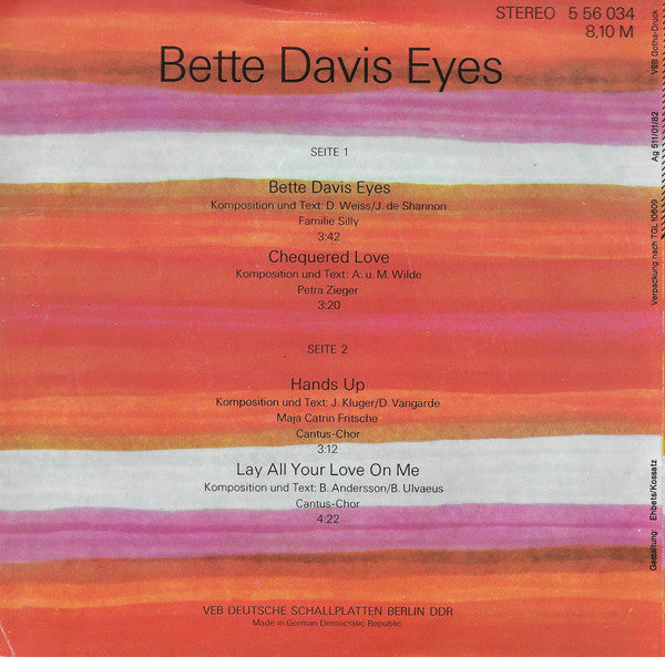 Various : Bette Davis Eyes (7", EP, Comp)