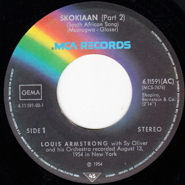 Louis Armstrong : Skokiaan (Part 2) / Hello Dolly! (7", Single)