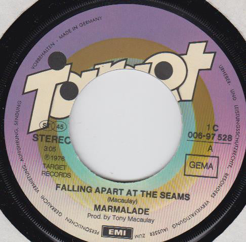 The Marmalade : Falling Apart At The Seams (7")