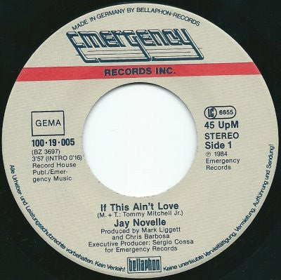 Jay Novelle : If This Ain't Love (7", Single)