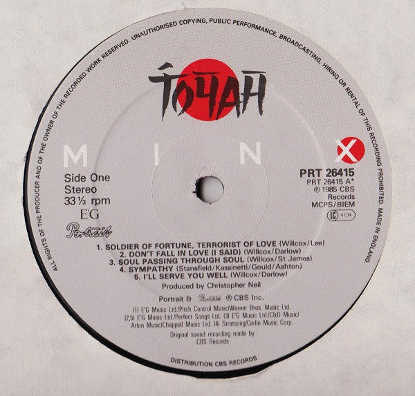 Toyah : Minx (LP, Album)