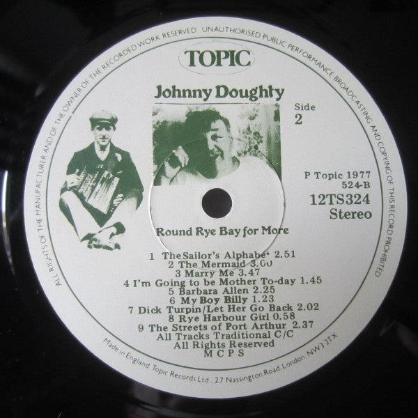 Johnny Doughty (2) : Round Rye Bay For More (Traditional Songs From The Sussex Coast) (LP)