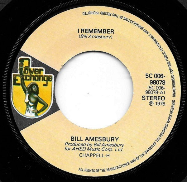 Bill Amesbury : I Remember (7", Single)