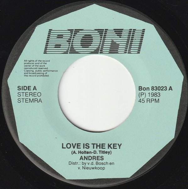 Andres : Love Is The Key (7", Single)