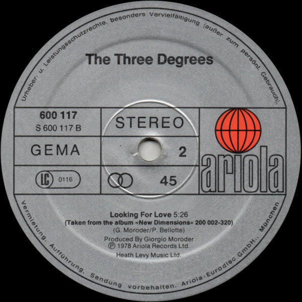 The Three Degrees : Jump The Gun (12", Maxi)