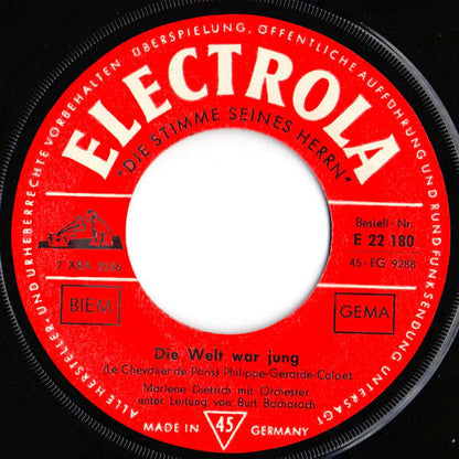 Marlene Dietrich : Sag Mir Wo Die Blumen Sind / Die Welt War Jung (7", Single, Mono)