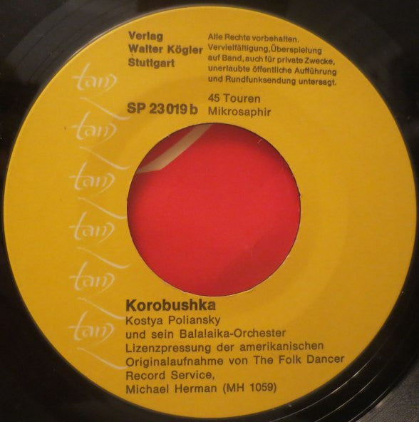 Kostya Poliansky And His Balalaika Orchestra : Troika/ Korobushka (7", Single)