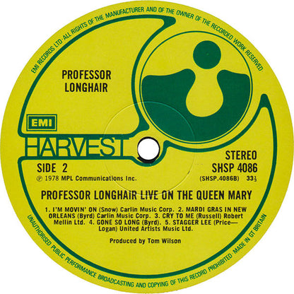 Professor Longhair : Live On The Queen Mary (LP, Album)