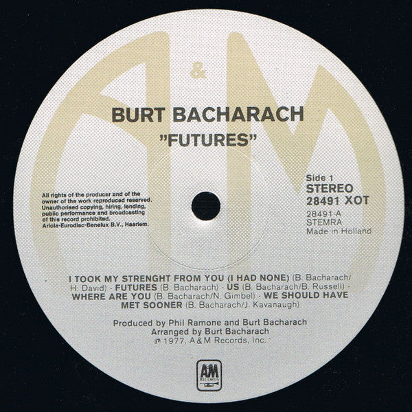 Burt Bacharach : Futures (LP, Album)