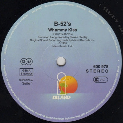 The B-52's : Whammy Kiss / Future Generation (12", Maxi)