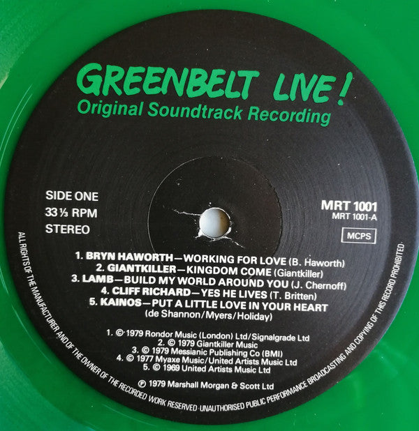 Various : Greenbelt Live! Original Soundtrack Recording (LP, Gre)