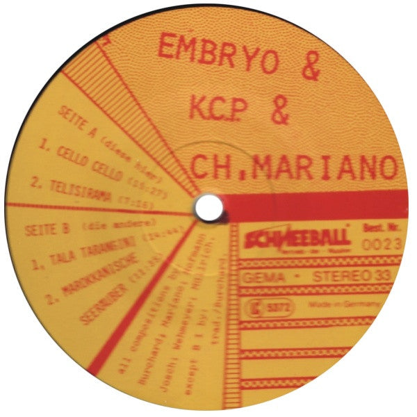 Embryo (3), Charlie Mariano, Karnataka College Of Percussion : Life (LP, Album, Gre)