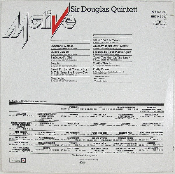 Sir Douglas Quintet : Sir Douglas Quintett (LP, Comp)