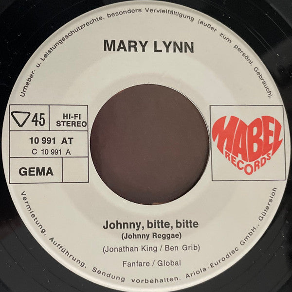 Mary Lynn (7) : Johnny, Bitte, Bitte / Will Die Sonne Sehen (7")