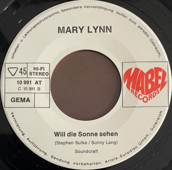 Mary Lynn (7) : Johnny, Bitte, Bitte / Will Die Sonne Sehen (7")