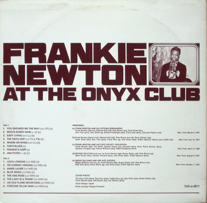 Frank Newton : At The Onyx Club (LP, Comp)