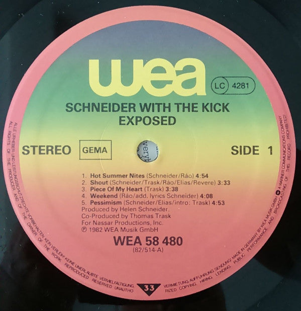 Helen Schneider With The Kick (2) : Exposed (LP, Album)