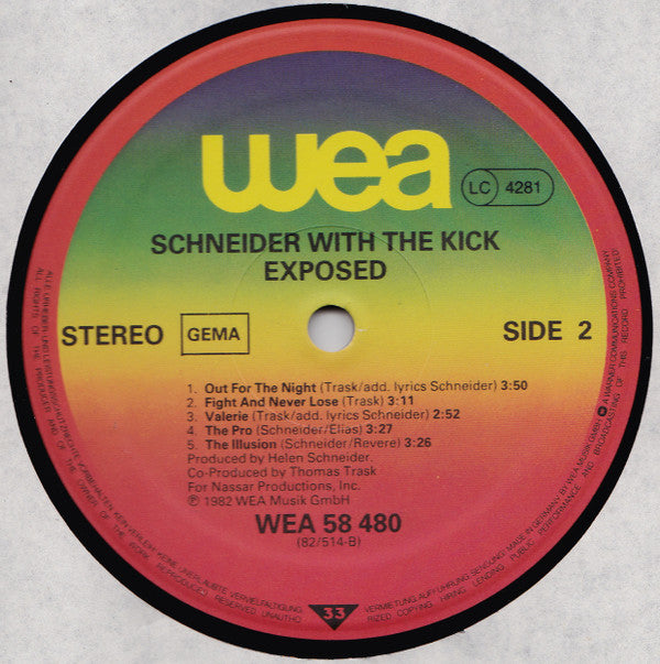 Helen Schneider With The Kick (2) : Exposed (LP, Album)