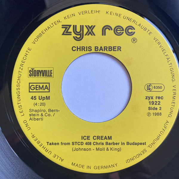 Papa Bue's Viking Jazz Band / Chris Barber : Schlafe Mein Prinzchen / Ice Cream (7")