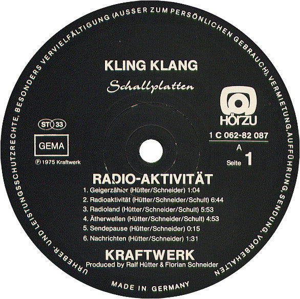 Kraftwerk : Radio-Aktivität (LP, Album)