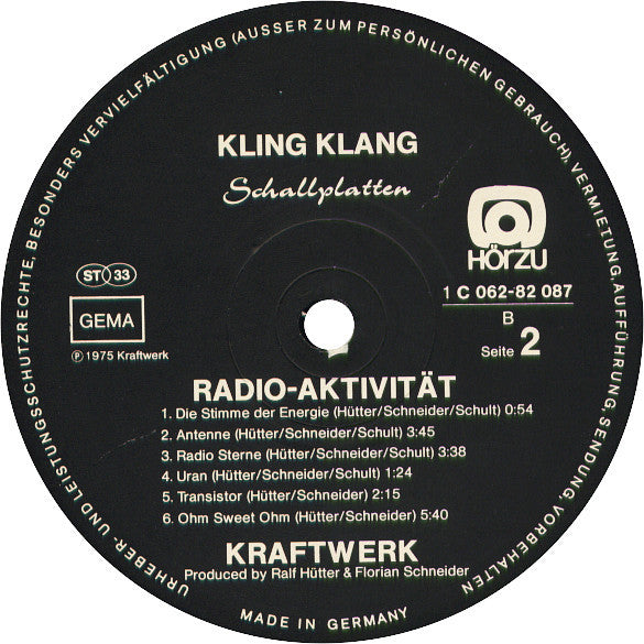 Kraftwerk : Radio-Aktivität (LP, Album)